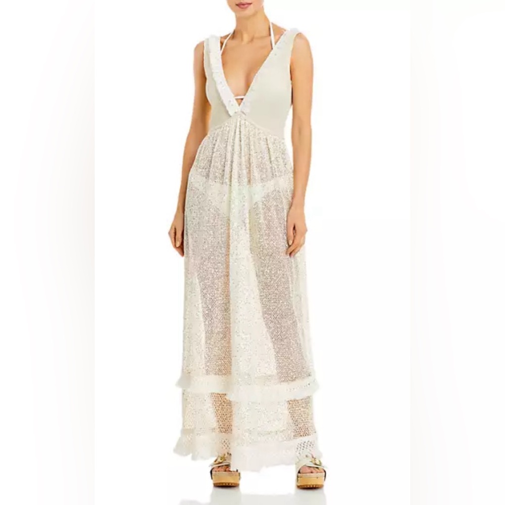 New Ramy Brook Gessie Dress Swim Cover-Up Size L